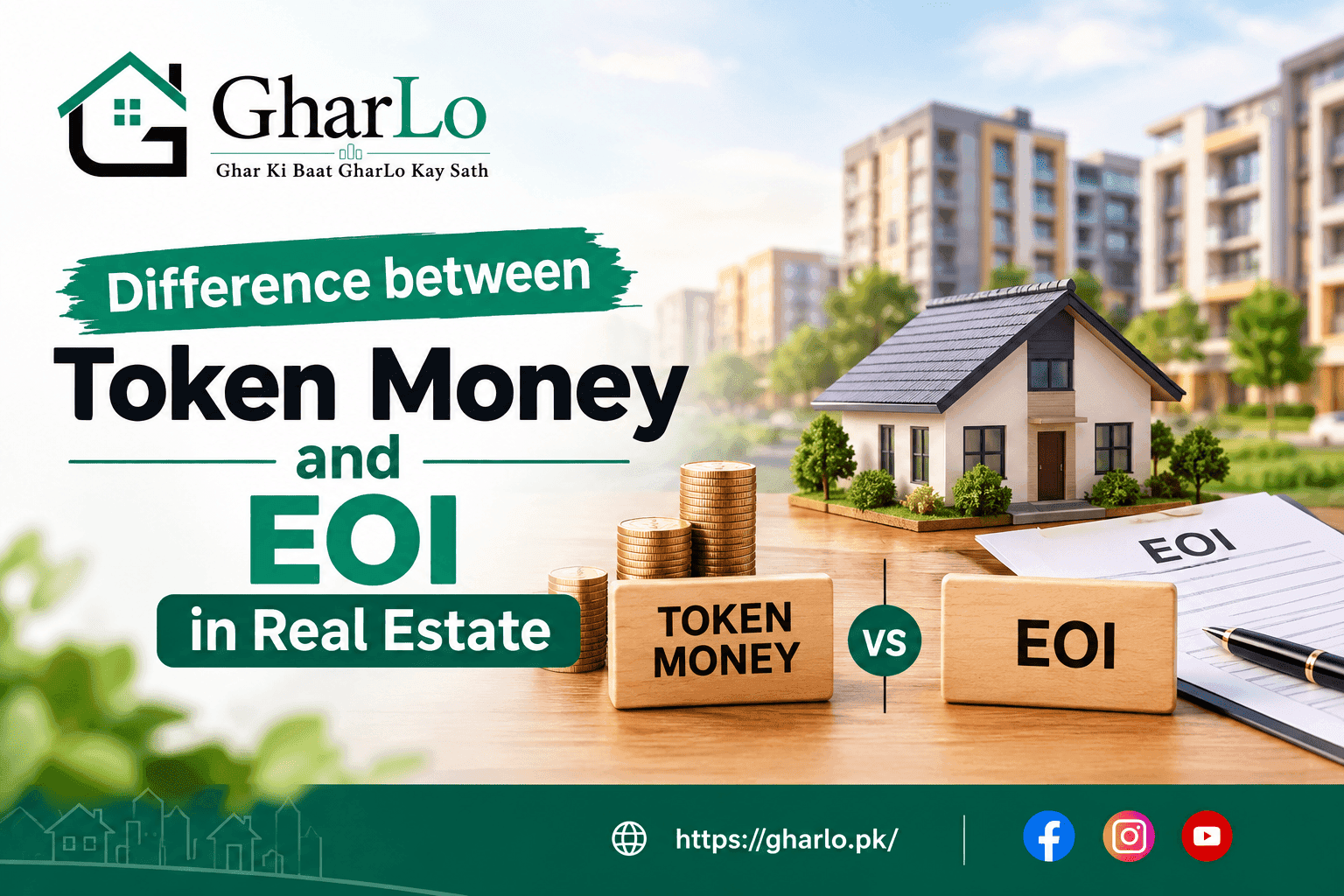 Difference between Token Money and EOI in Real Estate
