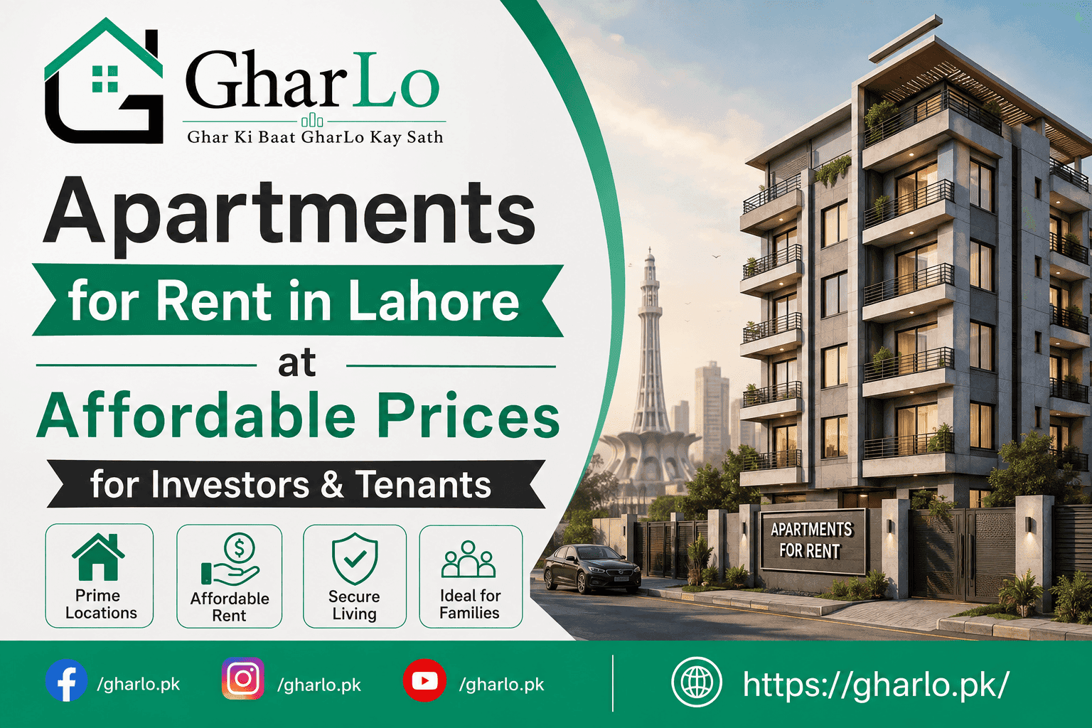 Apartments for Rent in Lahore at Affordable Prices for Investors & Tenants