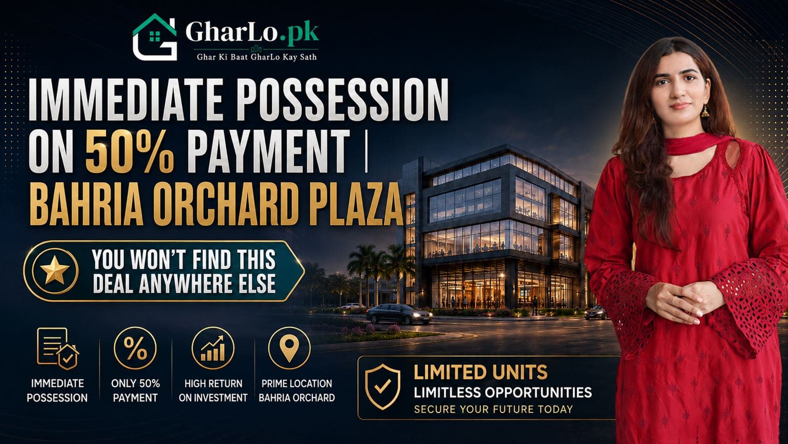 Immediate Possession on Just 50% Payment | Bahria Orchard Commercial Deal