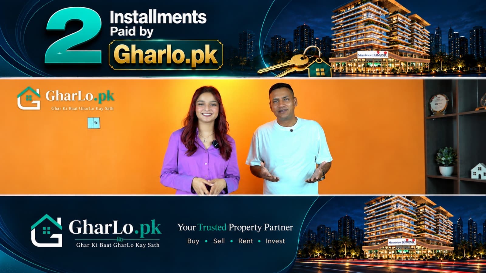 Promote this Short  @Gharlo.pk_pakistan Book Your Apartment 🏢 | First 2 Installments Paid by GharLo.pk | Lahore Property Offer  Like  0  Share  Remix  Book Your Apartment 🏢 | First 2 Installments Paid by GharLo.pk | Lahore Property Offer